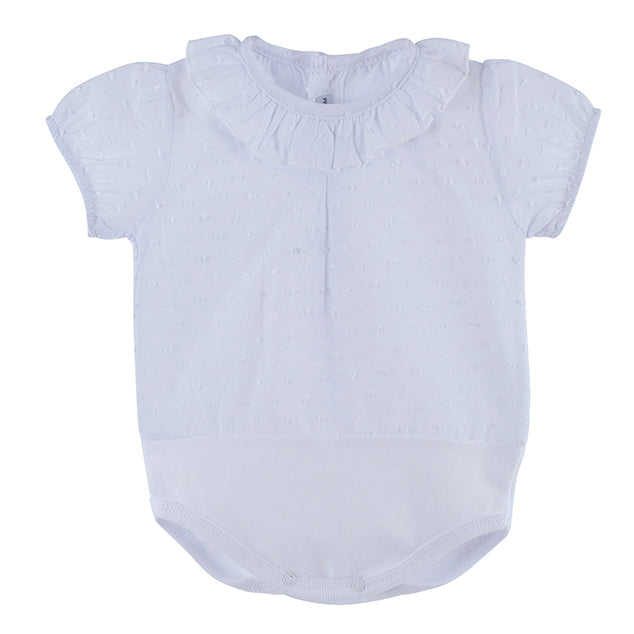 Body camisa manga corta plumeti blanco - Calamaro