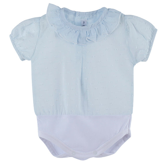 Body camisa manga corta plumeti celeste - Calamaro