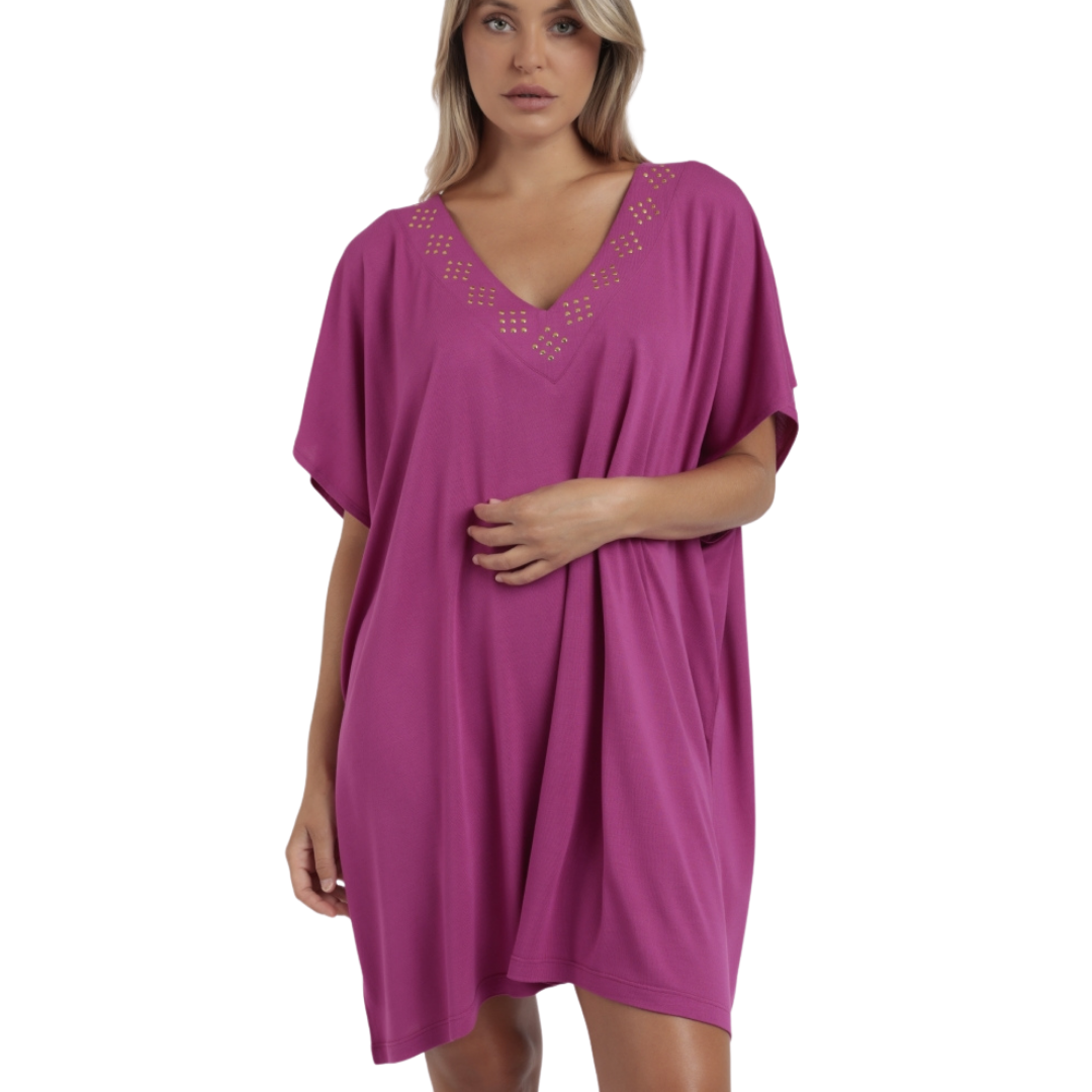 Vestido Manga Corta Swim Studs - Admas