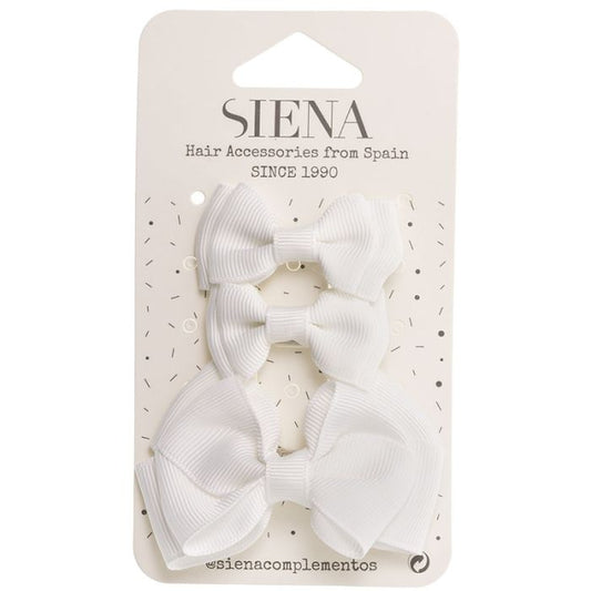 Lazo mariposa clip mediano + 2 clip pequeños - Siena