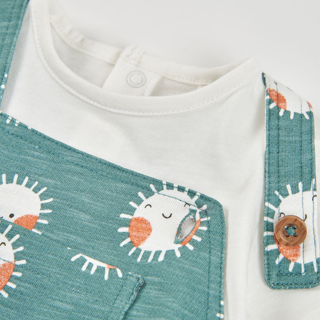 Peto y camiseta algodón estampado soles - Boboli