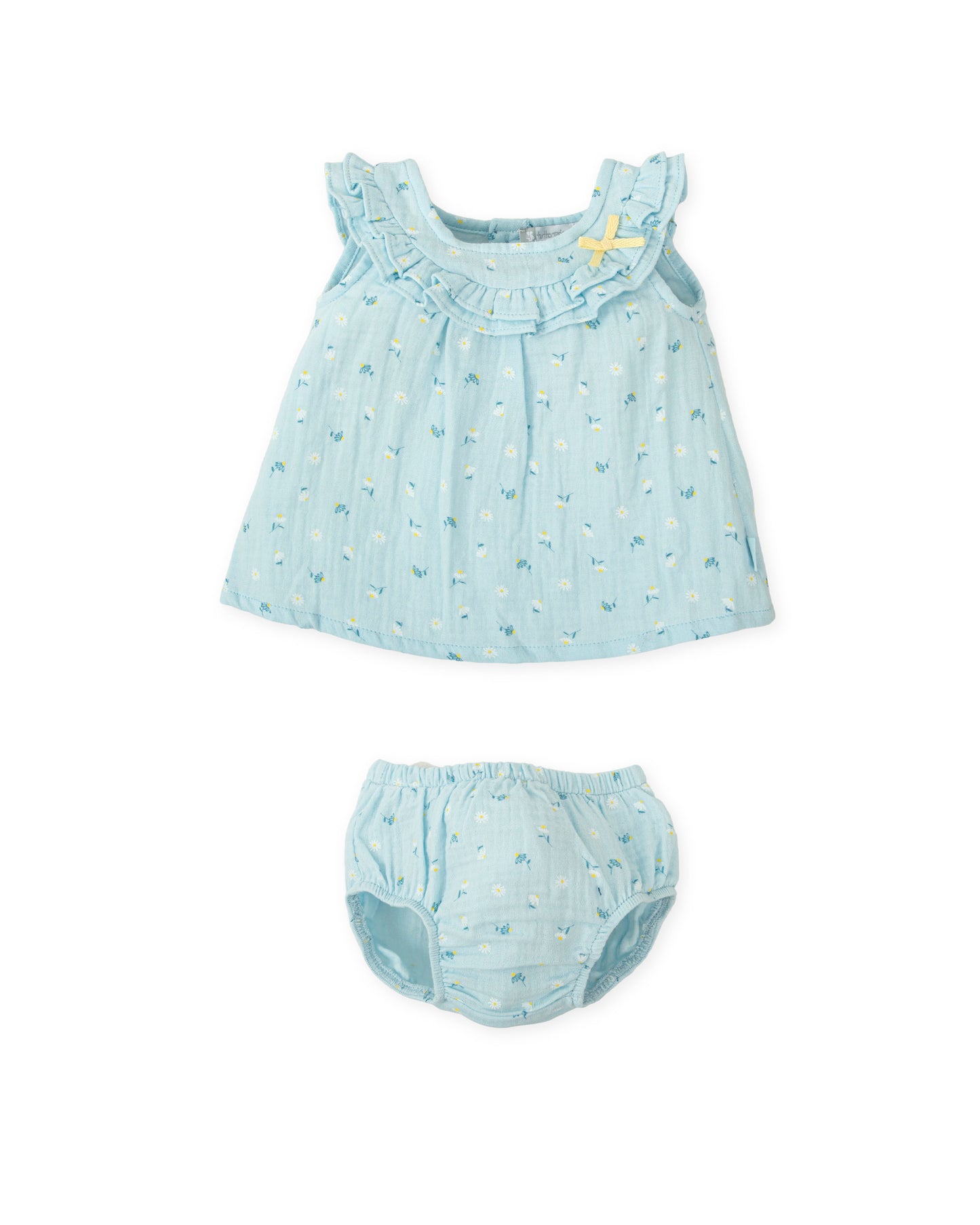 Vestido con braguita Flores Aguamarina - Tutto Piccolo