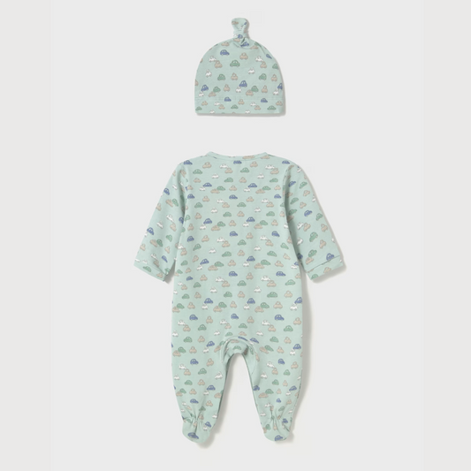 Pelele largo coches con gorro - Mayoral