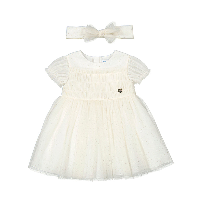 Vestido de tul con diadema glitter - Mayoral