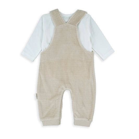 Conjunto peto felpa beige - BabyBol