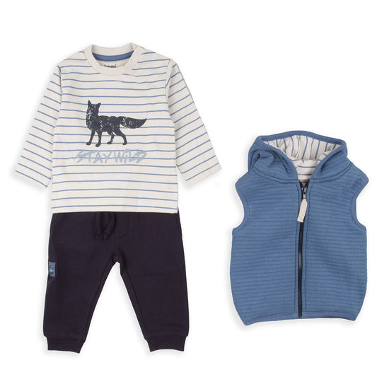 Conjunto 3 piezas Stay Wild azul - BabyBol