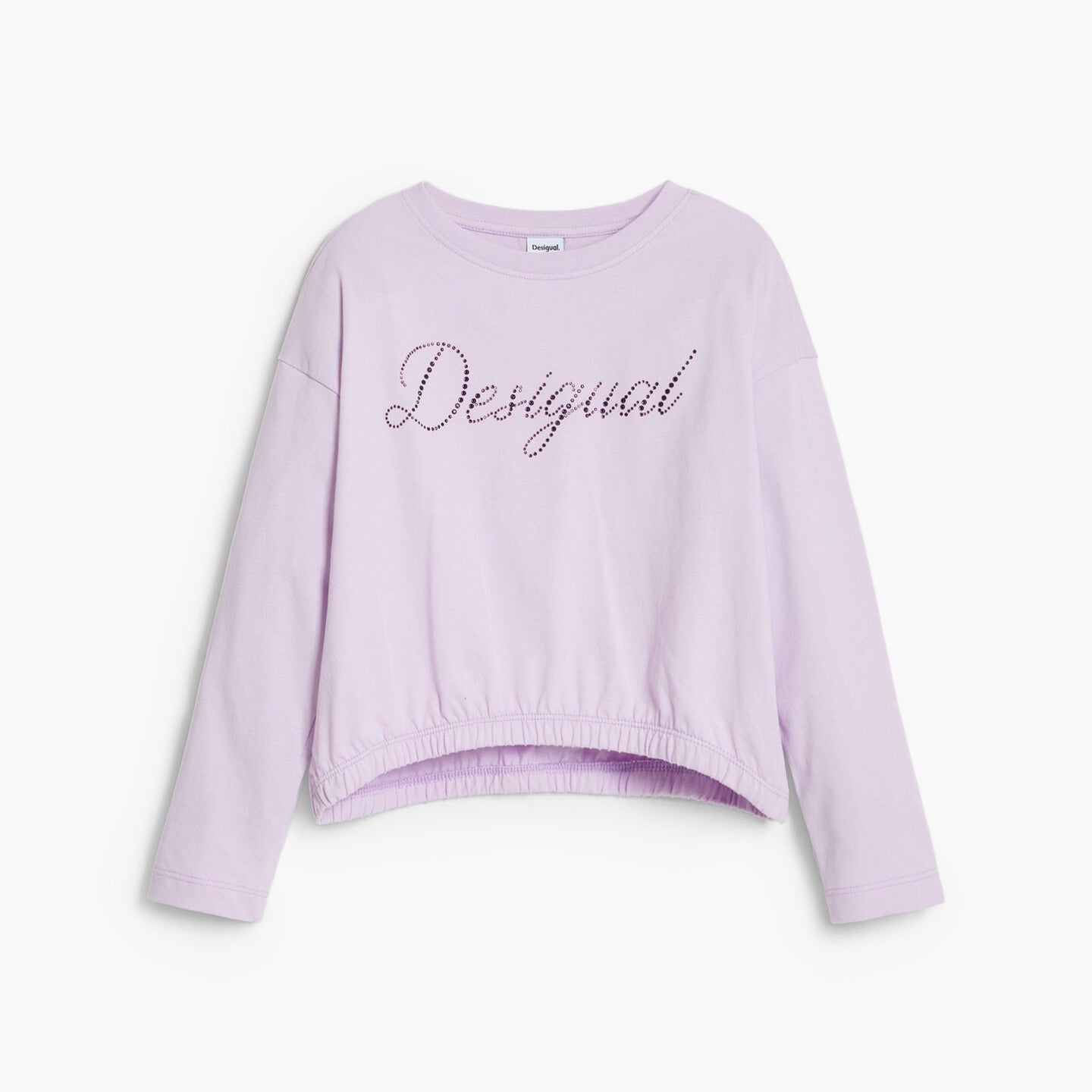 Camiseta lisa logo strass - Desigual