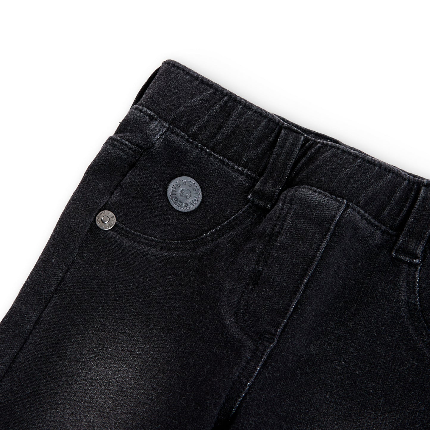 Pantalón denim black básico niña
