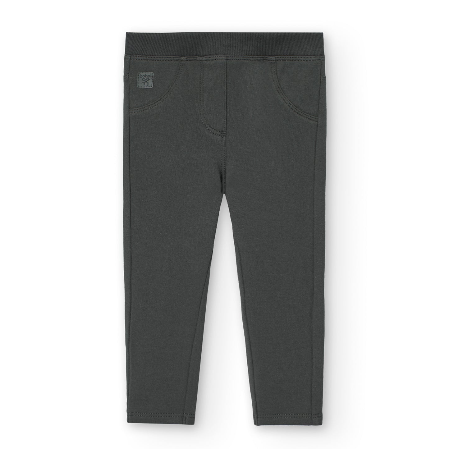 Pantalón denim antracita básico niña - Boboli