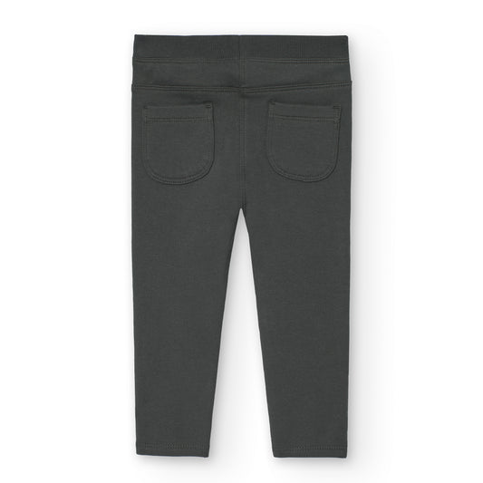 Pantalón denim antracita básico niña - Boboli