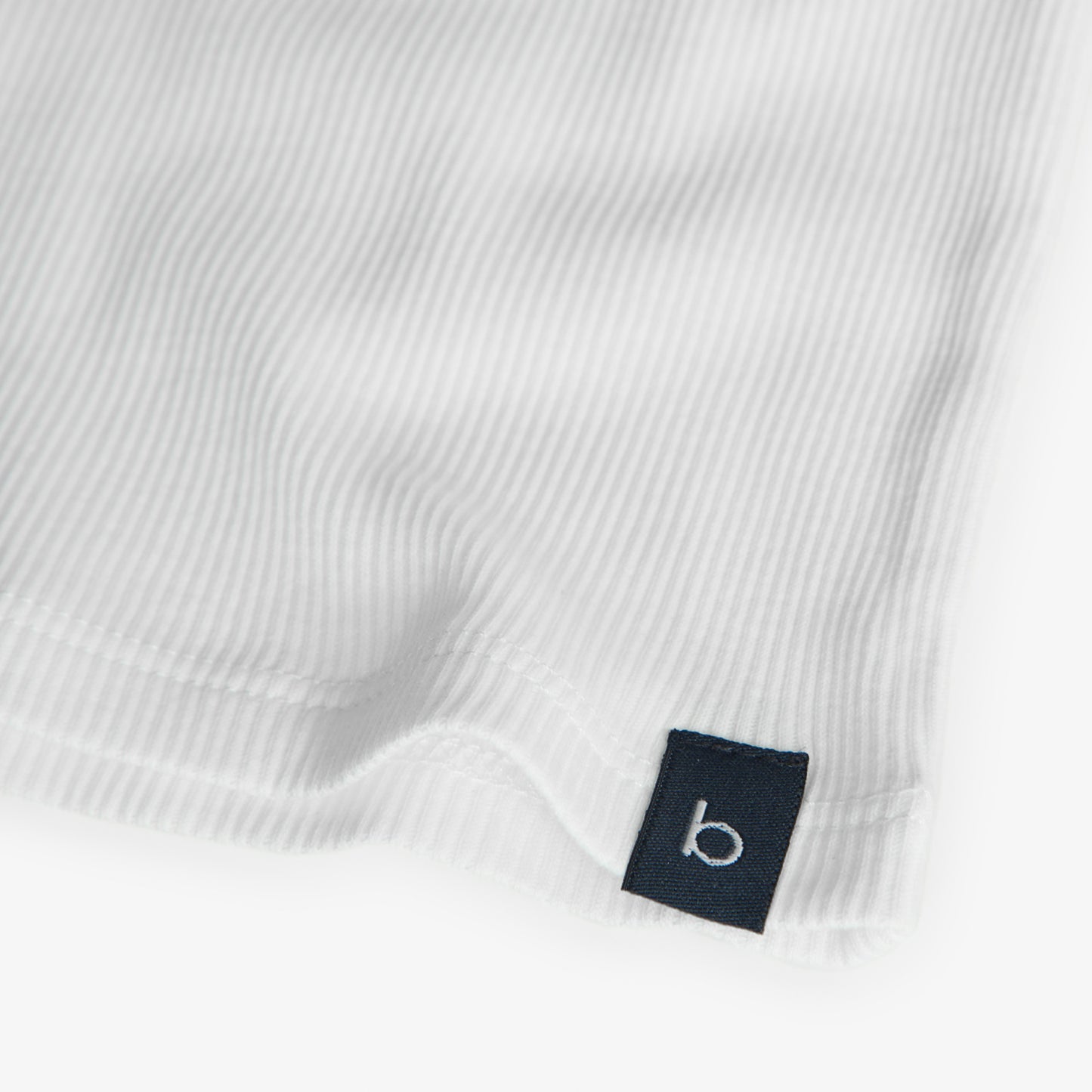 Camiseta canalé blanca básica Boboli