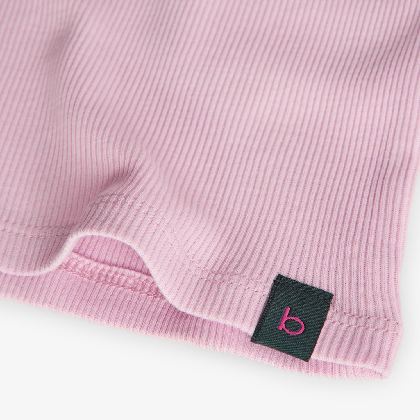 Camiseta canalé rosa básica Boboli