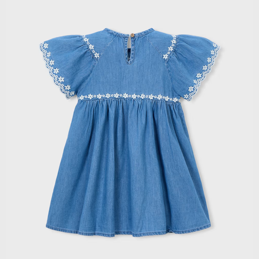 Vestido niña Denim Bordado - Mayoral