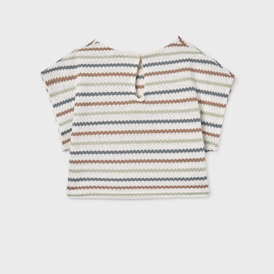 Camisa tipo Crochet rayas - Mayoral