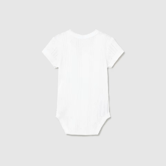Body manga corta calado blanco - Mayoral