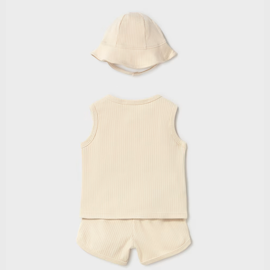 Conjunto con gorro beige - Mayoral