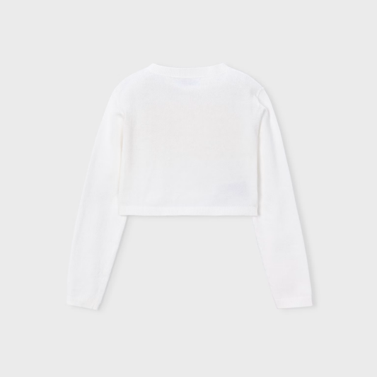 Rebeca tricot básica niña Crudo - Mayoral