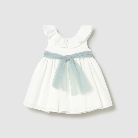 Vestido tul con fajín menta bebé - Mayoral