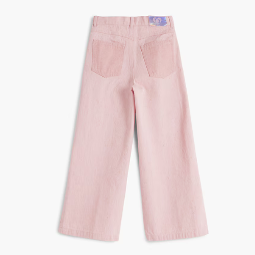 Pantalón wide jaspeado rosa - Desigual
