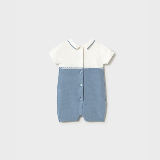 Pelele tricot cuello Azulón - Mayoral