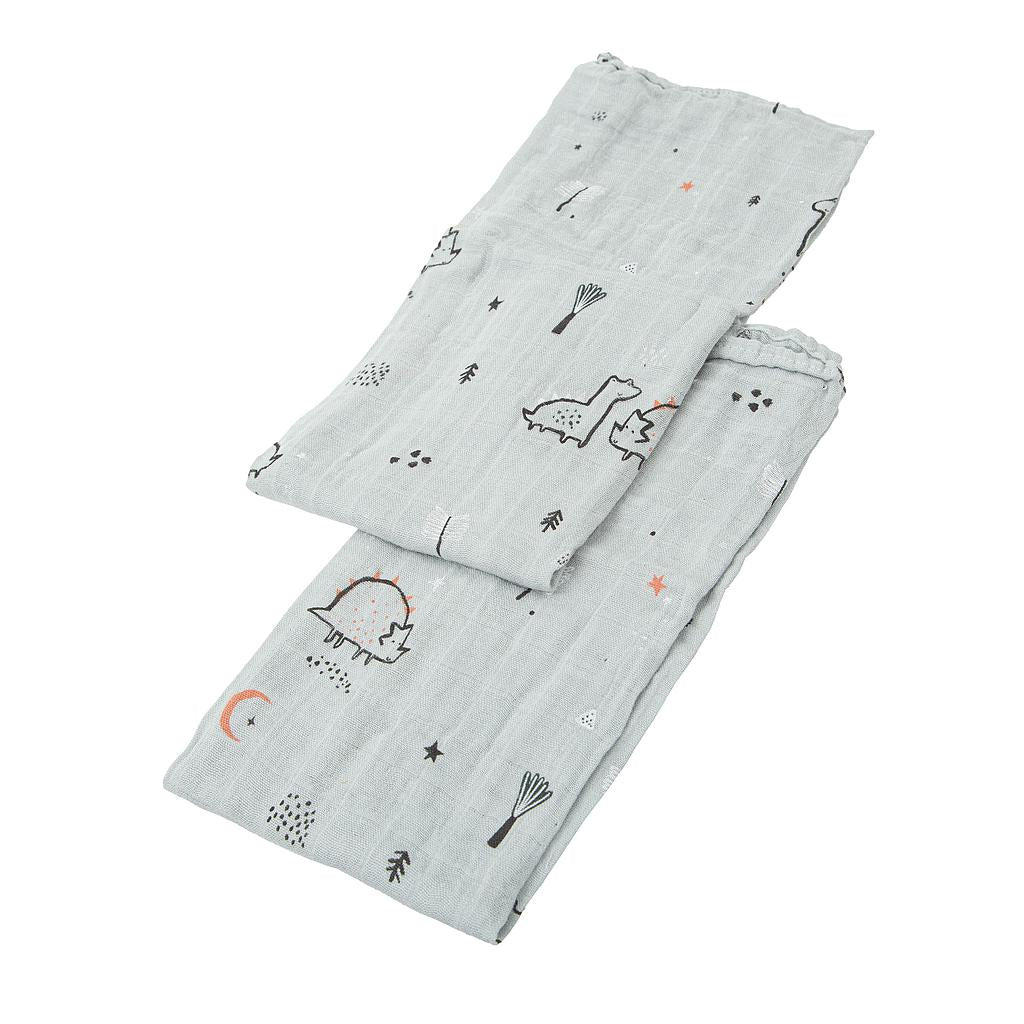 Muselinas bambú pack 2 Jurasic - Bimbidreams