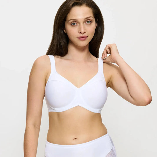 Sujetador con aros reductor Modern Soft+Cotton W01 blanco - Triumph