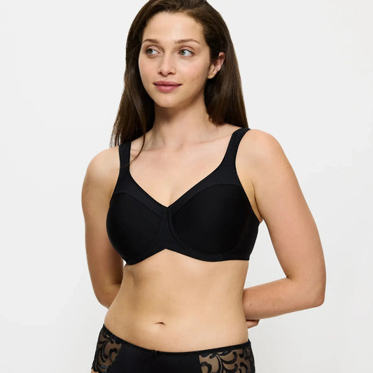 Sujetador con aros reductor Modern Soft+Cotton W01 negro - Triumph