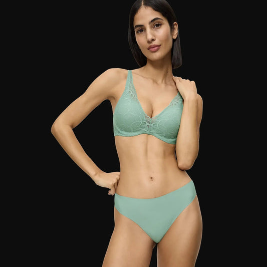 Braga Body Make-up illusion Lace Highleg Tai turquesa - Triumph