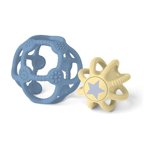 Pelota sensorial dos en uno Amarilla y Azul - Little L