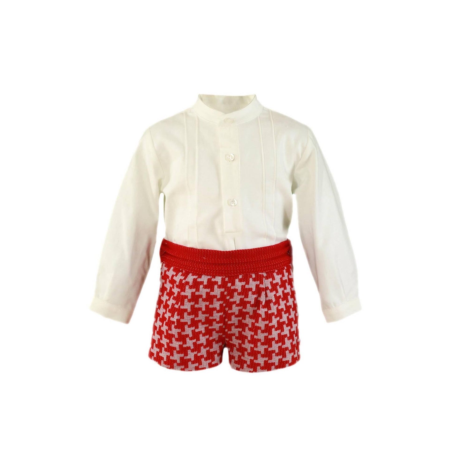 Conjunto bebe pata de gallo rojo - Miranda