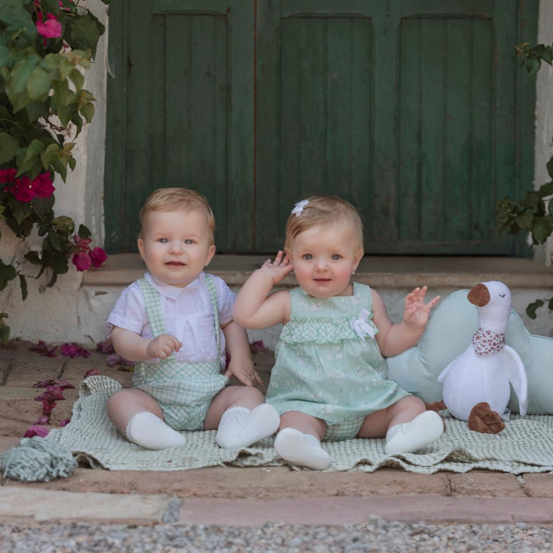 Conjunto bebe vichy verde Miranda