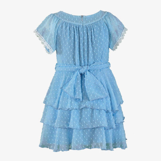 Vestido niña plumeti azul Miranda