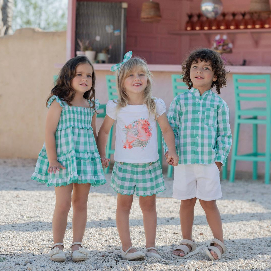 Vestido cuadros verdes Miranda