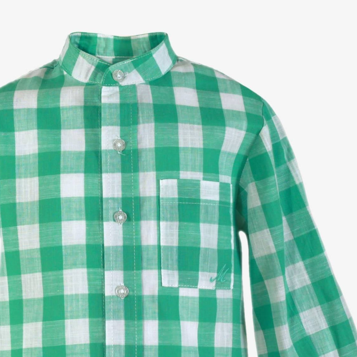 Camisa cuadros verde niño Miranda