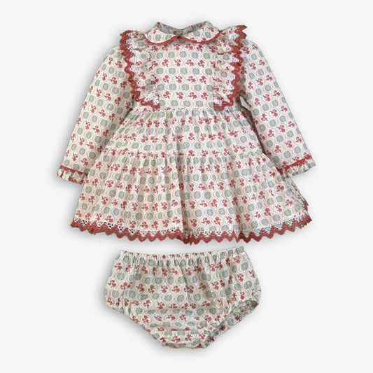 Vestido bebé con braguita estampado - Miranda