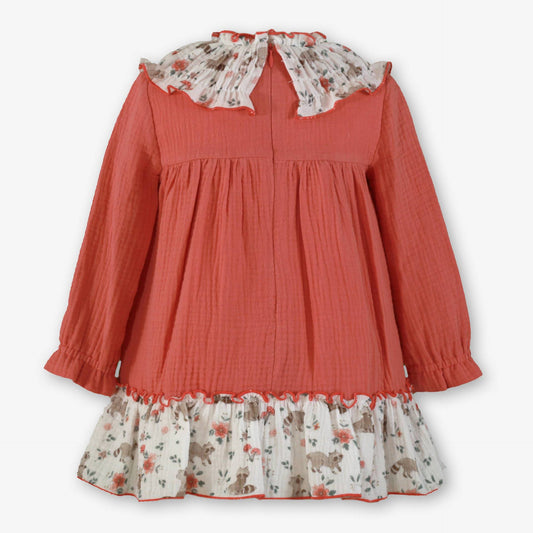 Vestido infantil salmón Isabella - Miranda