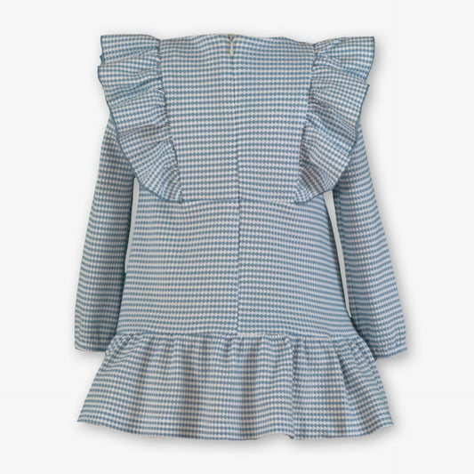 Vestido infantil vichy azul Lucy - Miranda