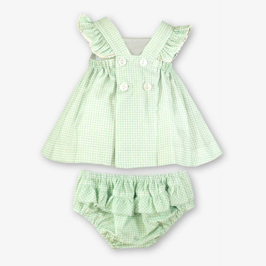 Vestido jesusito braguita Vichy Mint - Miranda