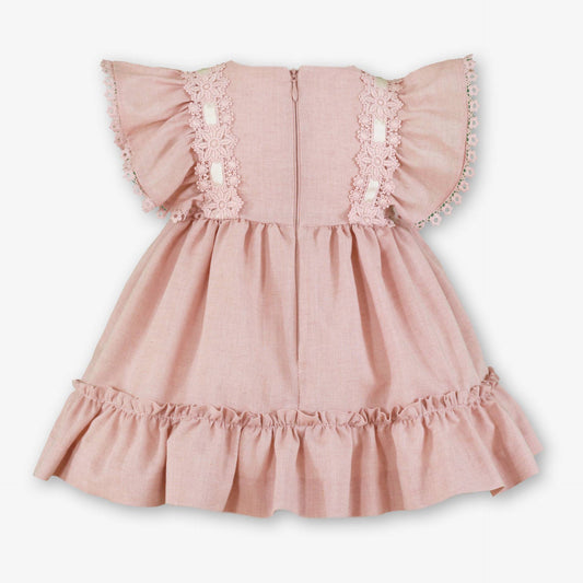 Vestido bebé Rosa Palo Volante - Miranda