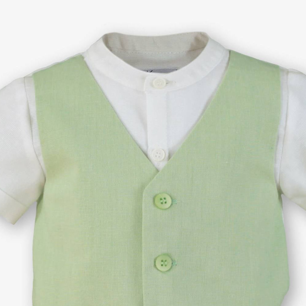 Conjunto bebe niño Chaleco Verde - Miranda
