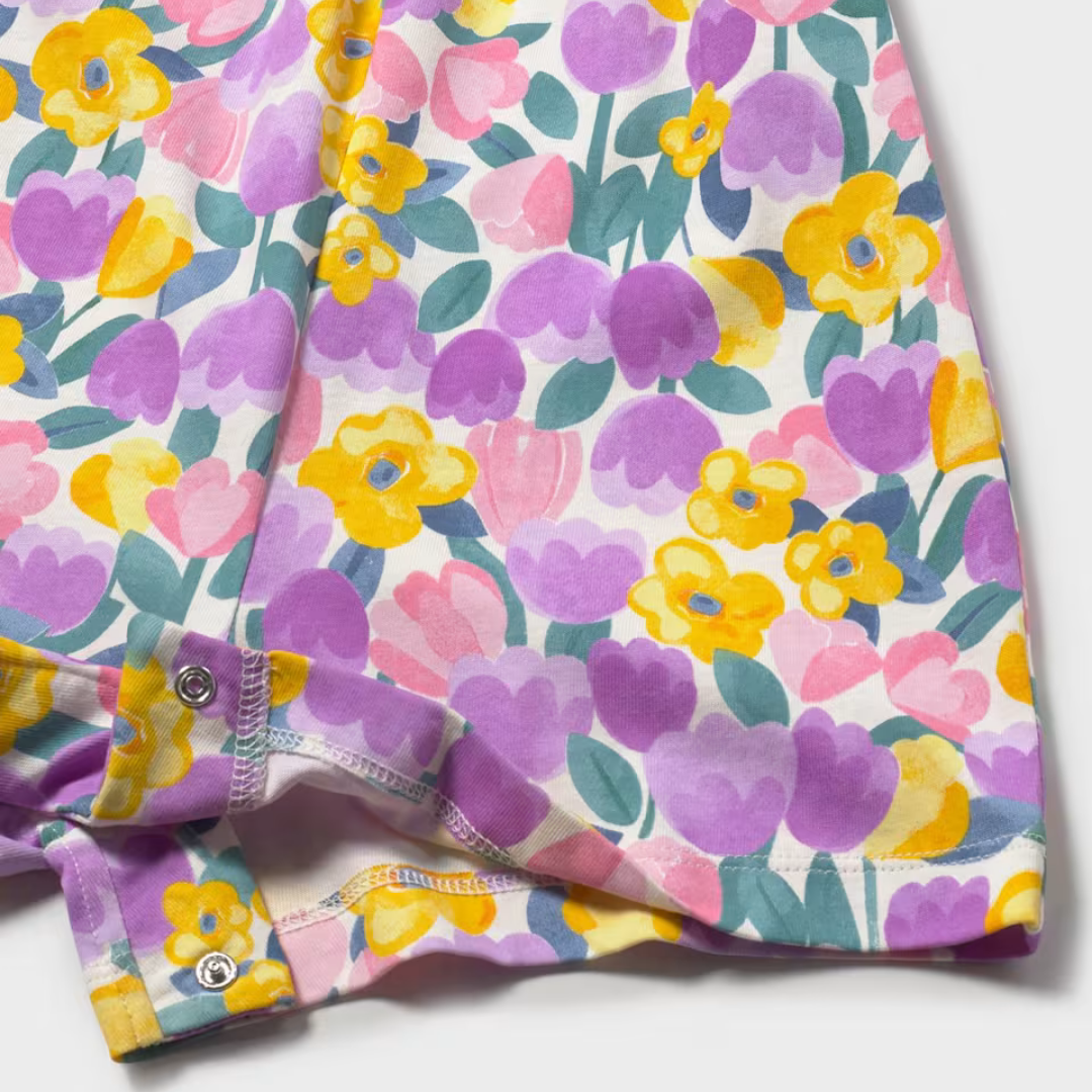 Peto mono bebé niña Floreado violeta - Mayoral