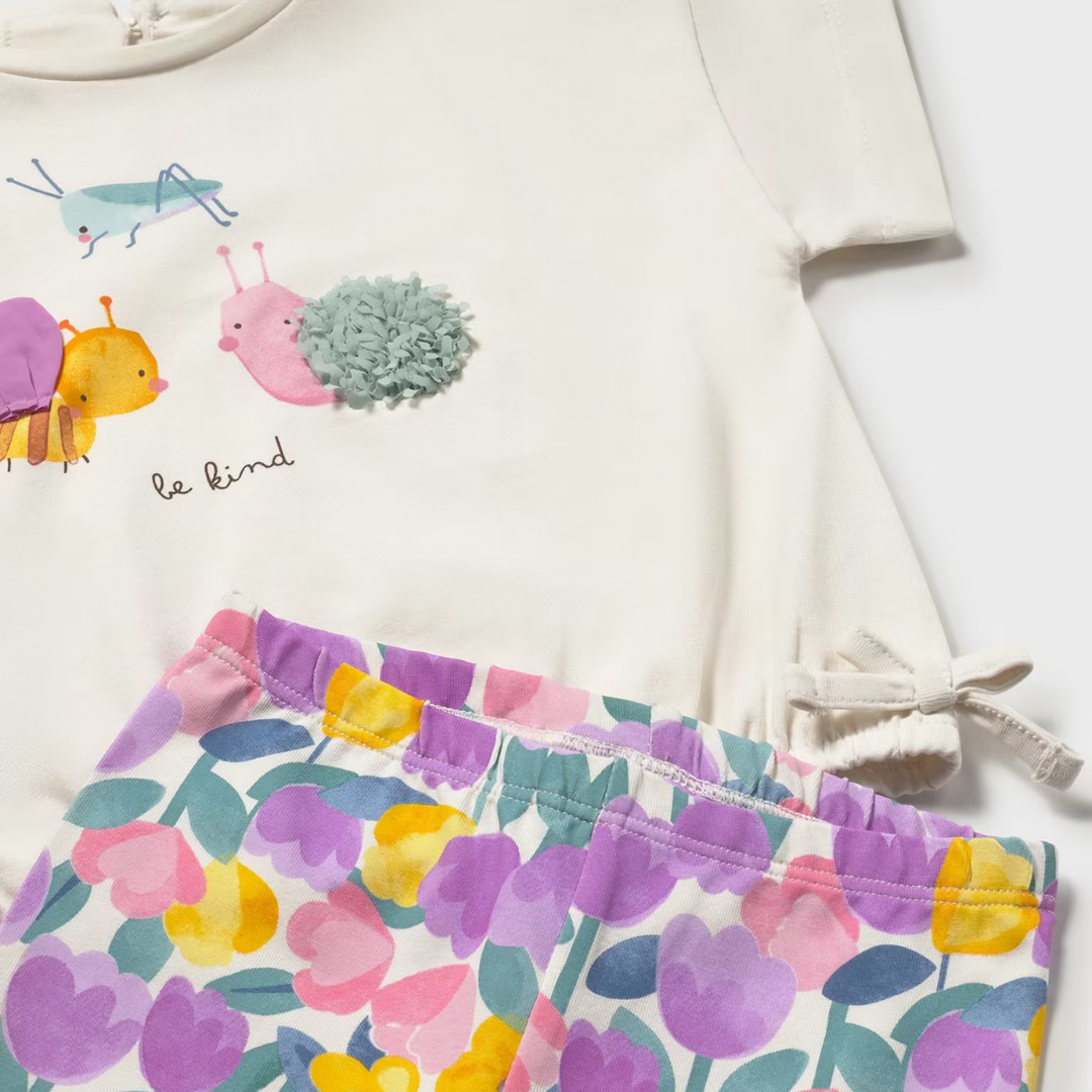 Conjunto legging estampado Violeta - Mayoral