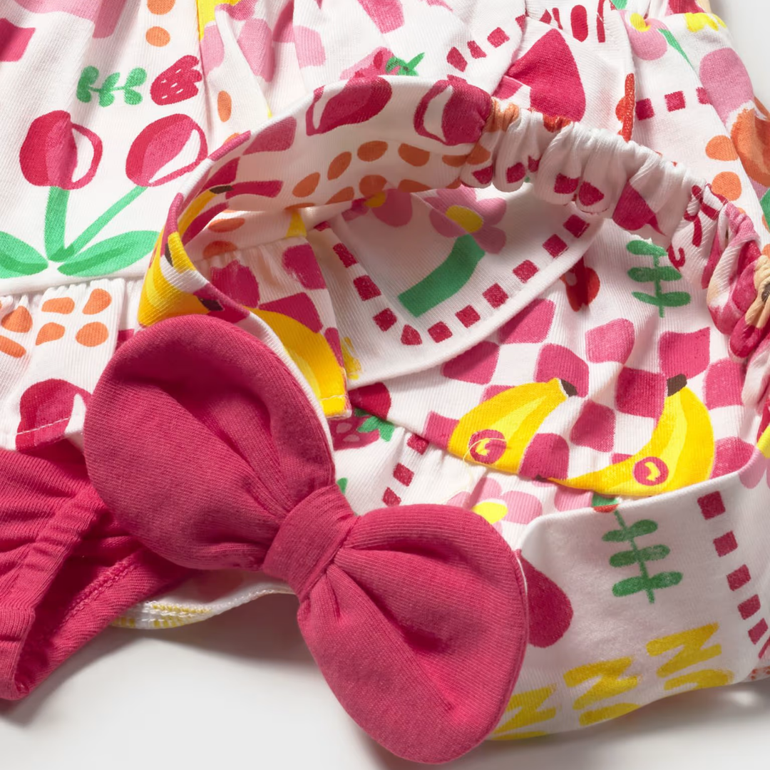 Conjunto bebé 3 piezas diadema Frutas Hibisco - Mayoral