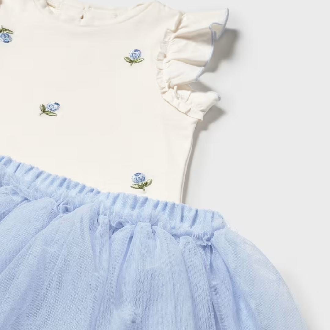 Conjunto niña camiseta y falda Tul azul - Mayoral