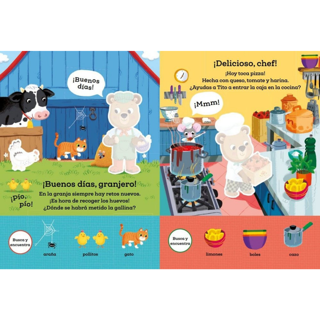 Osito Tito - Mi primer libro de pegatinas. Oficios