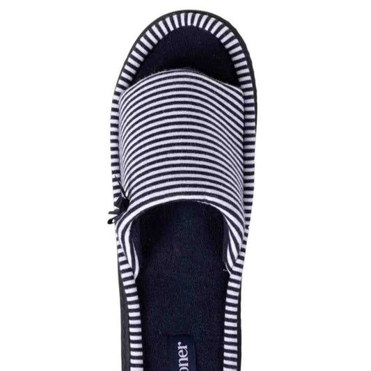 Zapatillas casa rayas azul y blanco - Isotoner