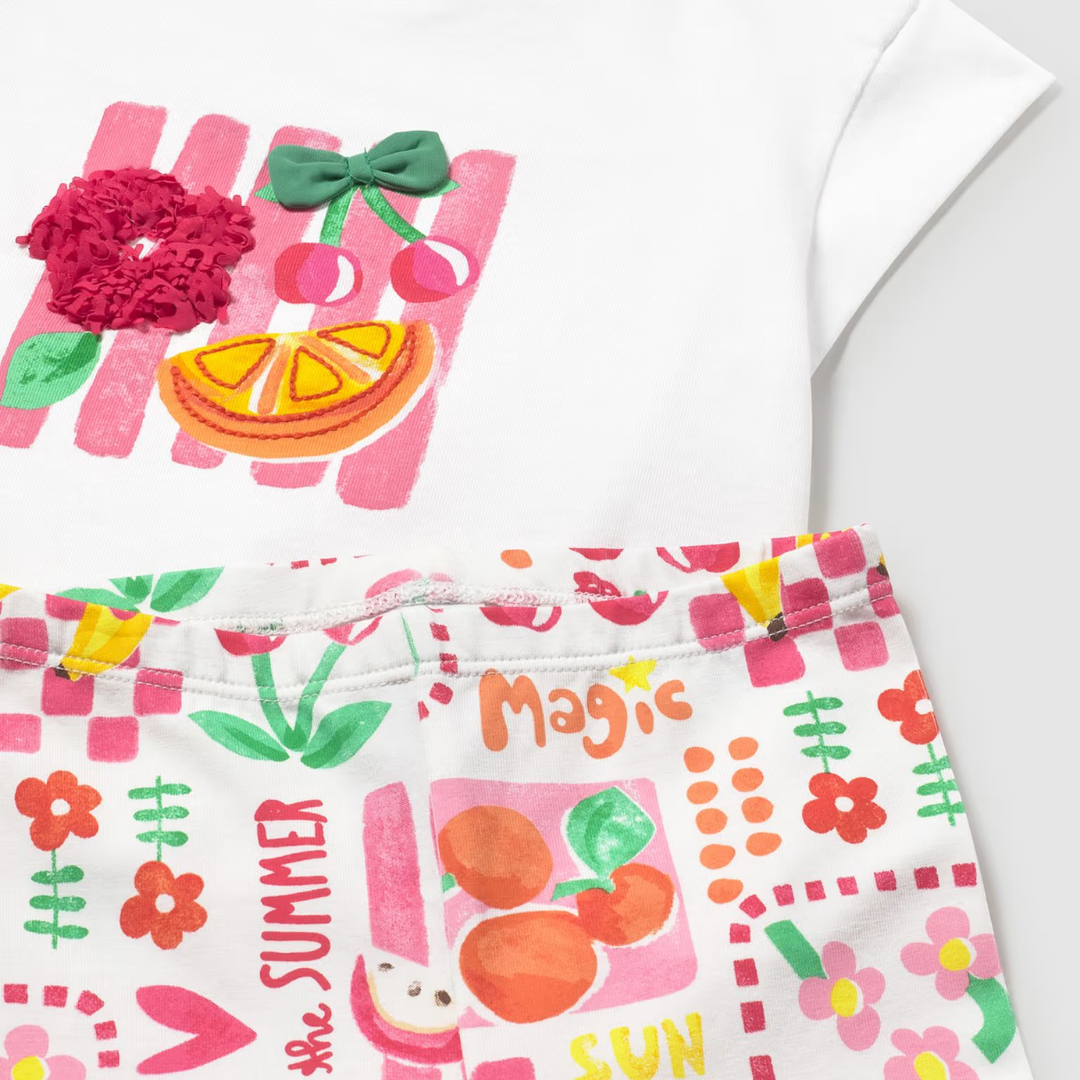 Conjunto bebé 3 piezas leggins Frutas Hibisco - Mayoral