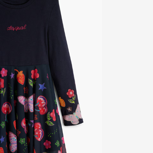 Vestido falda tul formas - Desigual