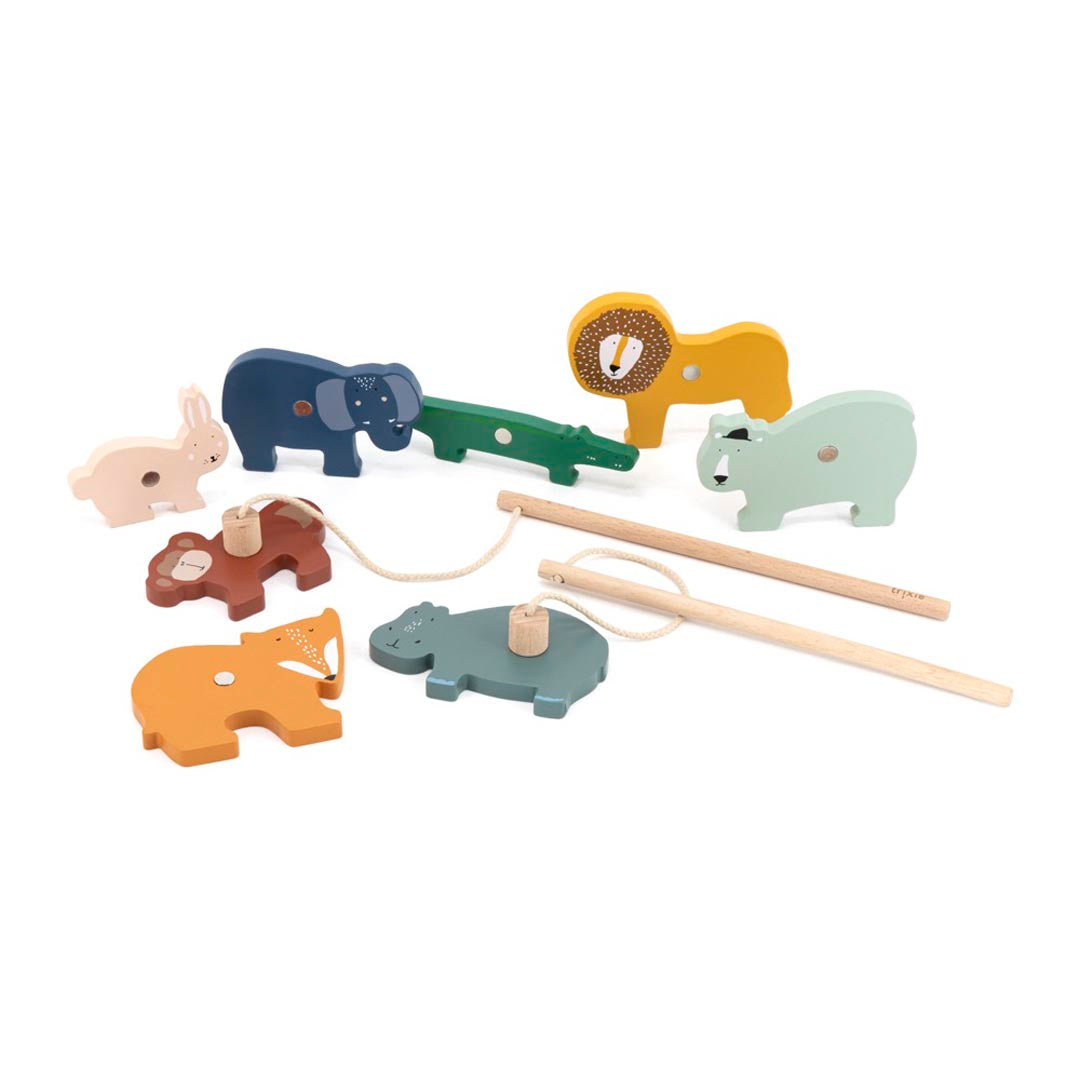 Juego de pesca madera animales - Trixie