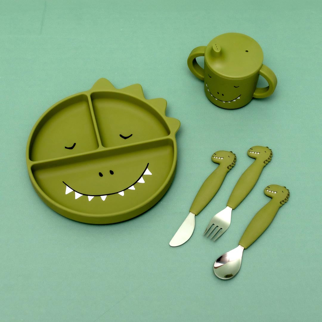 Plato dividido de silicona con ventosa Mr. Dino - Trixie